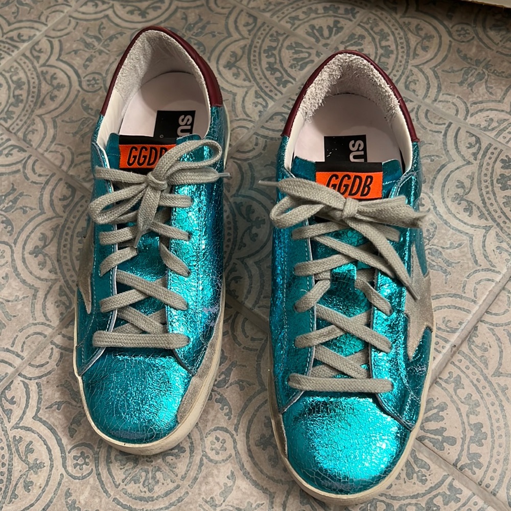 GGDB Superstar sneakers 37 metallic aqua